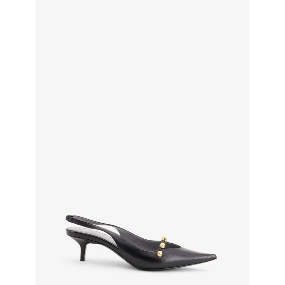 Balenciaga Women Midnight City Leather Pumps With Studs